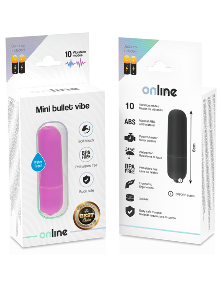 ONLINE - MINI BALA VIBRADORA LILA