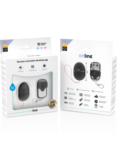 ONLINE - HUEVO VIBRADOR CONTROL REMOTO S NEGRO