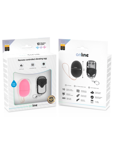 ONLINE - HUEVO VIBRADOR CONTROL REMOTO S ROSA