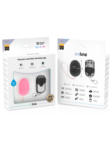 ONLINE - HUEVO VIBRADOR CONTROL REMOTO S ROSA