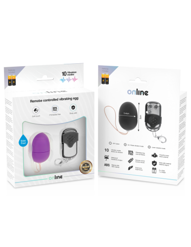 ONLINE - HUEVO VIBRADOR CONTROL REMOTO S LILA