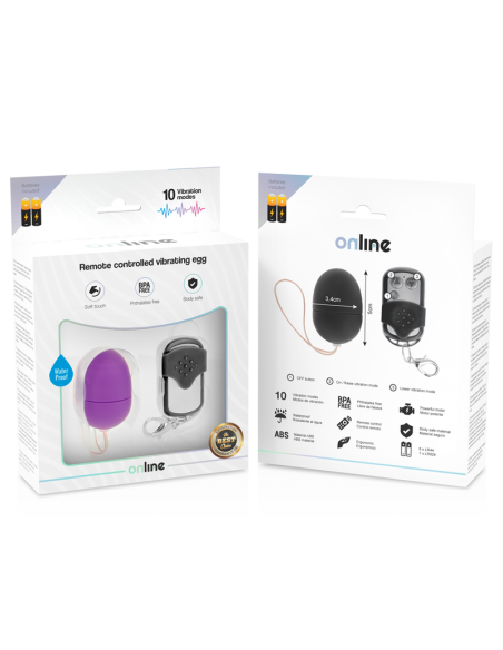 ONLINE - HUEVO VIBRADOR CONTROL REMOTO S LILA