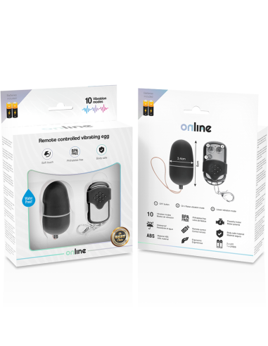 ONLINE - HUEVO VIBRADOR CONTROL REMOTO M NEGRO