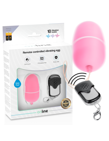 ONLINE - HUEVO VIBRADOR CONTROL REMOTO M ROSA
