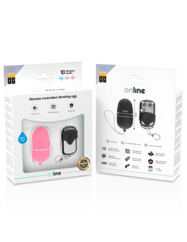 ONLINE - HUEVO VIBRADOR CONTROL REMOTO M ROSA