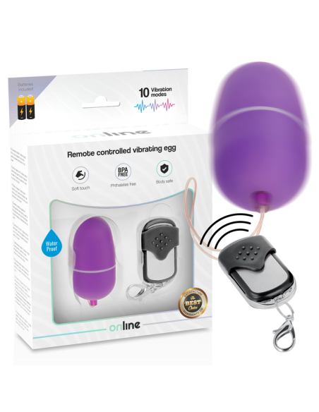 ONLINE - HUEVO VIBRADOR CONTROL REMOTO M LILA