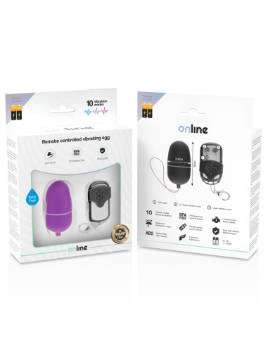 ONLINE - HUEVO VIBRADOR CONTROL REMOTO M LILA