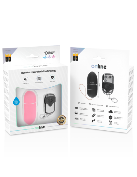 ONLINE - HUEVO VIBRADOR CONTROL REMOTO L ROSA
