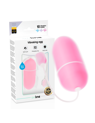 ONLINE - HUEVO VIBRADOR WATERPROOF ROSA