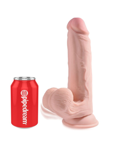 KING COCK - PLUS 3D DILDO SWINGING BALLS 20.3 CM