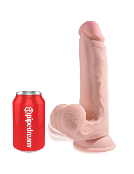 KING COCK - PLUS 3D DILDO SWINGING BALLS 20.3 CM
