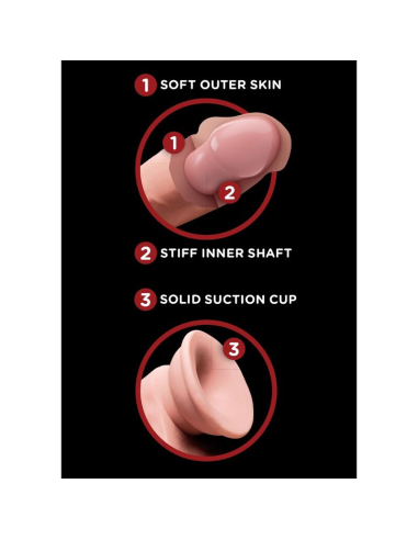 KING COCK - PLUS 3D DILDO SWINGING BALLS 20.3 CM