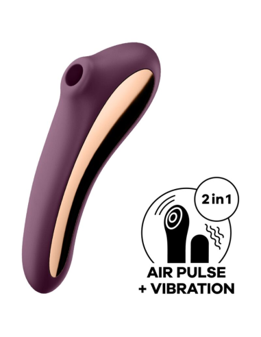 SATISFYER - DUAL KISS ESTIMULADOR CLITORIS PURPURA