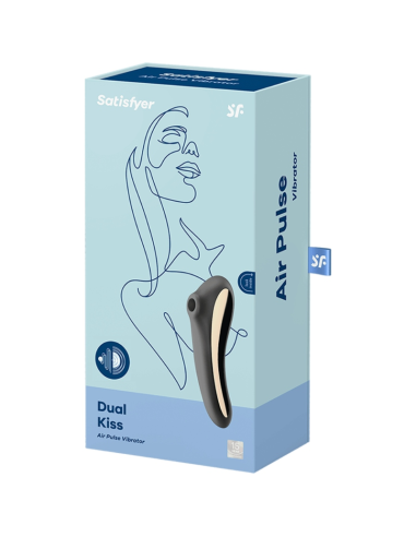 SATISFYER - DUAL KISS ESTIMULADOR CLITORIS NEGRO