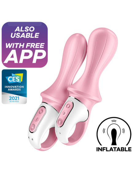 SATISFYER - AIR PUMP BOOTY 5 VIBRADOR ANAL INFLABLE ROSA