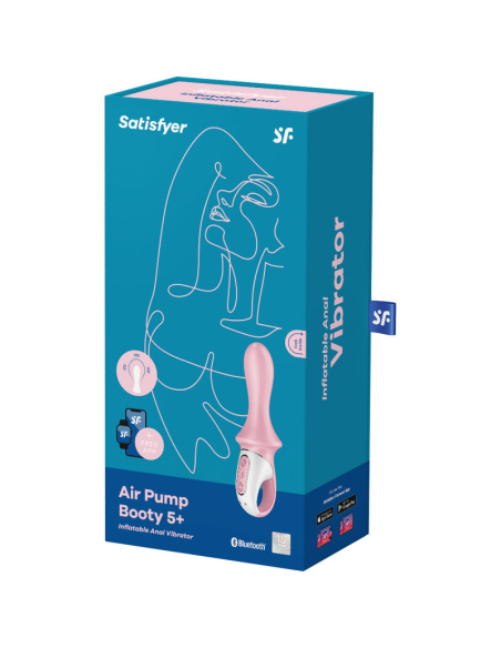SATISFYER - AIR PUMP BOOTY 5 VIBRADOR ANAL INFLABLE ROSA