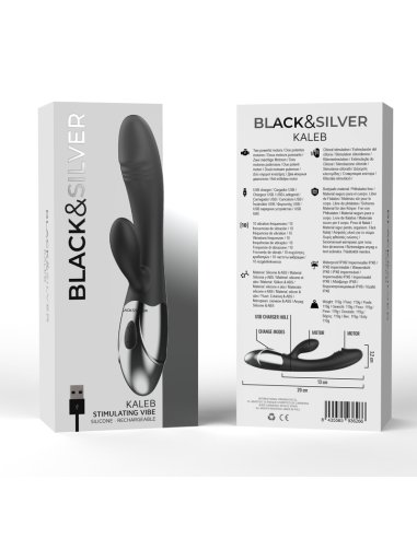 BLACKandSILVER - KALEB VIBRADOR RABBIT SILICON MILTI FUNCION