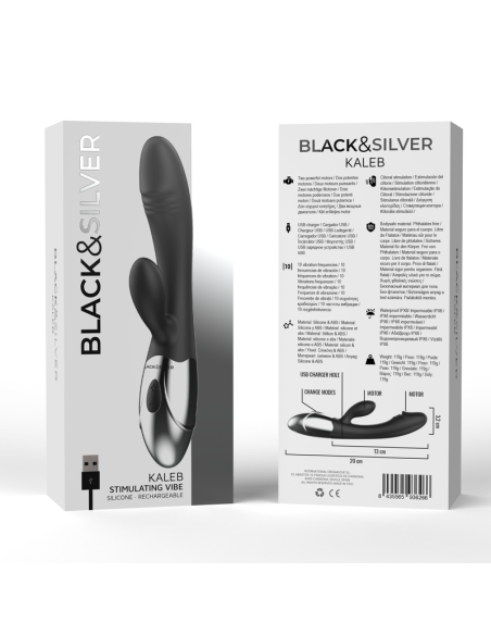 BLACKandSILVER - KALEB VIBRADOR RABBIT SILICON MILTI FUNCION