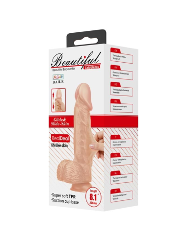 BAILE - BEAUTIFUL ENCOUNTER CATOBLEPAS DILDO REALÍSTICO FLEXIBLE 20.6 CM NATURAL
