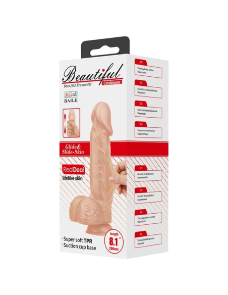 BAILE - BEAUTIFUL ENCOUNTER CATOBLEPAS DILDO REALÍSTICO FLEXIBLE 20.6 CM NATURAL