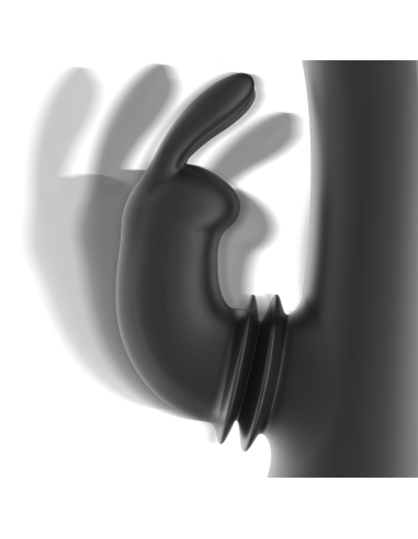 BLACKandSILVER - DJ. ADAM ESTIMULADOR RABBIT SILICONA RECARGABLE NEGRO