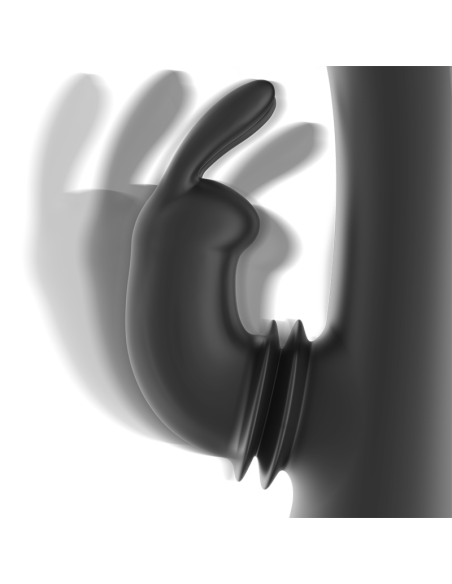 BLACKandSILVER - DJ. ADAM ESTIMULADOR RABBIT SILICONA RECARGABLE NEGRO