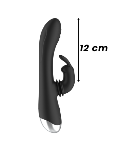 BLACKandSILVER - DJ. ADAM ESTIMULADOR RABBIT SILICONA RECARGABLE NEGRO