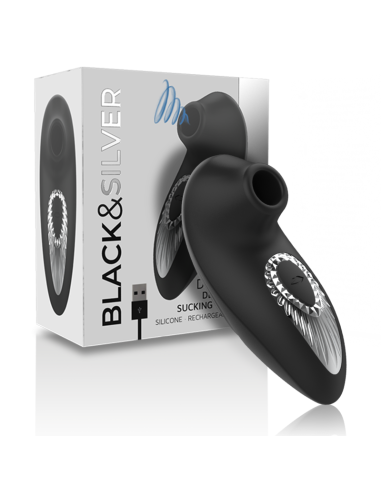 BLACKandSILVER - DRAKE DELUXE SUCKING VIBE SILICONA RECARGABLE NEGRO