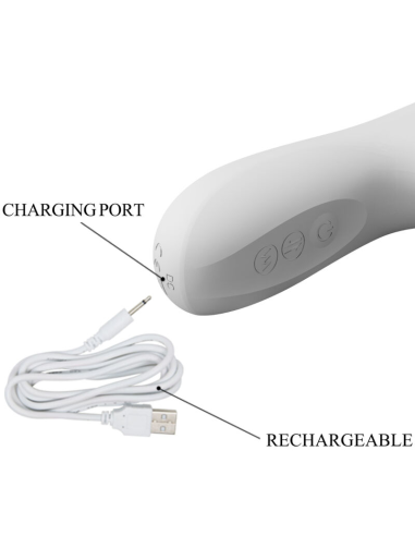 PRETTY LOVE - REESE VIBRADOR CON ROTACIÓN PLATEADO