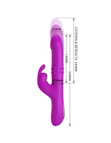 PRETTY LOVE - REESE VIBRADOR CON ROTACIÓN MORADO