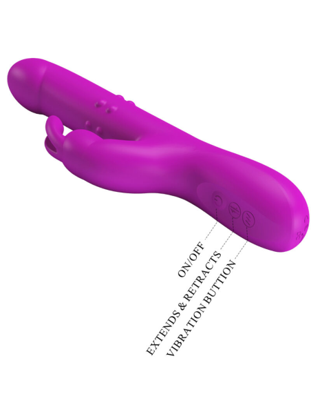 PRETTY LOVE - REESE VIBRADOR CON ROTACIÓN MORADO