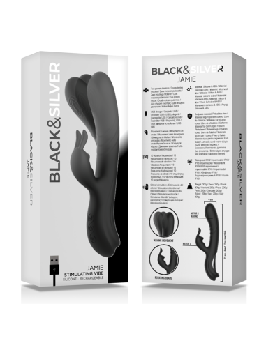 BLACKandSILVER - JAMIE VIBRADOR RABBIT EFECTO WAVE