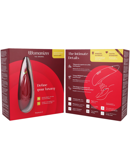 WOMANIZER - PREMIUM 2 ESTIMULADOR DE CLÍTORIS BURDEOS