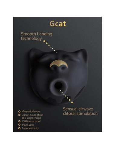 G-VIBE - GCAT MYSTIC SUCCIONADOR DE CLÍTORIS NEGRO