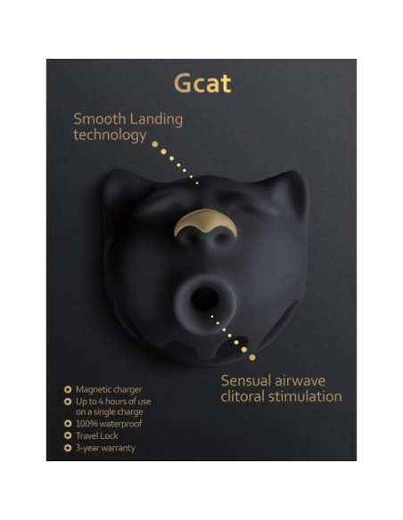 G-VIBE - GCAT MYSTIC SUCCIONADOR DE CLÍTORIS NEGRO