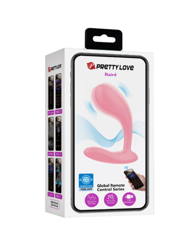 PRETTY LOVE - BAIRD G-SPOT 12 VIBRACIONES RECARGABLE ROSA APP