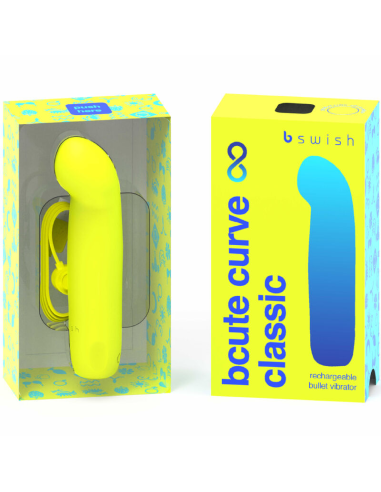 B SWISH - BCUTE CURVE INFINITE CLASSIC VIBRADOR RECARGABLE SILICONA AMARILLO