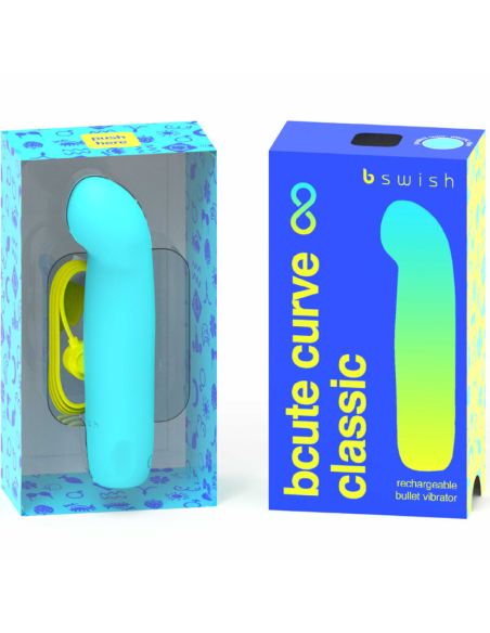 B SWISH - BCUTE CURVE INFINITE CLASSIC VIBRADOR RECARGABLE SILICONA AZUL