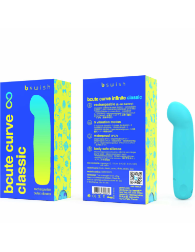 B SWISH - BCUTE CURVE INFINITE CLASSIC VIBRADOR RECARGABLE SILICONA AZUL