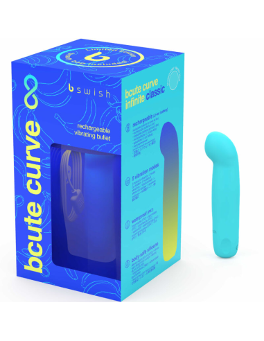 B SWISH - BCUTE CURVE INFINITE CLASSIC EDICION LIMITADA VIBRADOR RECARGABLE SILICONA AZUL