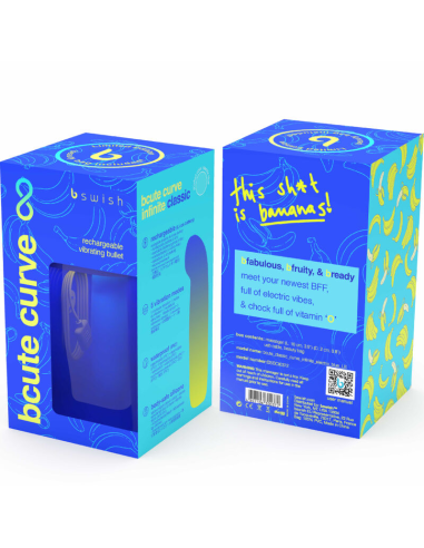 B SWISH - BCUTE CURVE INFINITE CLASSIC EDICION LIMITADA VIBRADOR RECARGABLE SILICONA AZUL