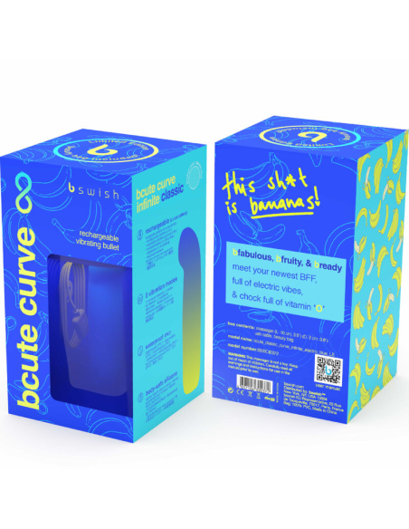 B SWISH - BCUTE CURVE INFINITE CLASSIC EDICION LIMITADA VIBRADOR RECARGABLE SILICONA AZUL