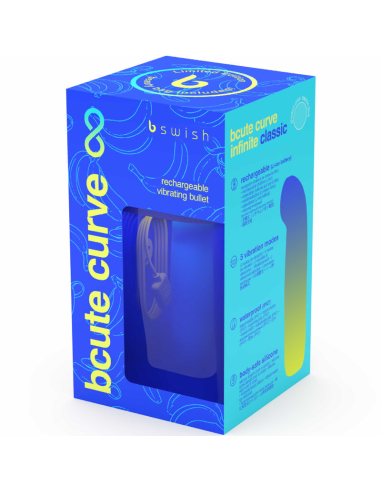B SWISH - BCUTE CURVE INFINITE CLASSIC EDICION LIMITADA VIBRADOR RECARGABLE SILICONA AZUL