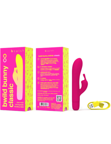 B SWISH - BWILD BUNNY INFINITE CLASSIC VIBRADOR RECARGABLE SILICONA ROSA