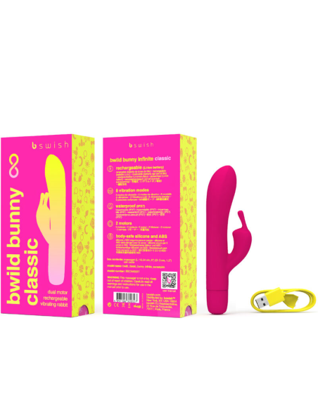 B SWISH - BWILD BUNNY INFINITE CLASSIC VIBRADOR RECARGABLE SILICONA ROSA