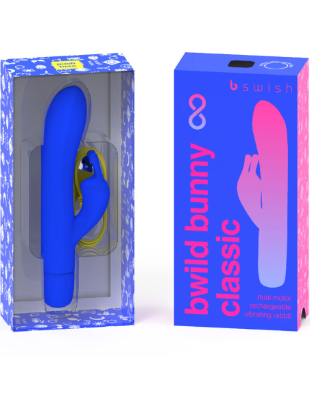 B SWISH - BWILD BUNNY INFINITE CLASSIC VIBRADOR RECARGABLE SILICONA AZUL