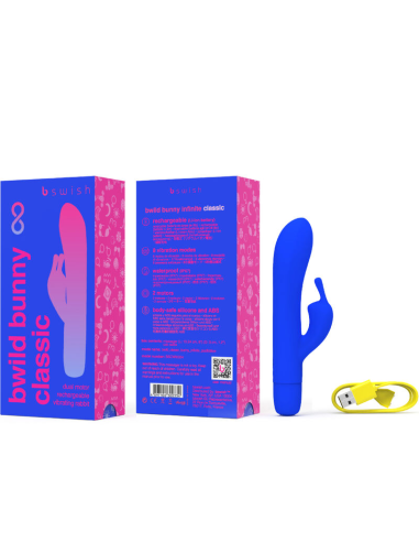 B SWISH - BWILD BUNNY INFINITE CLASSIC VIBRADOR RECARGABLE SILICONA AZUL