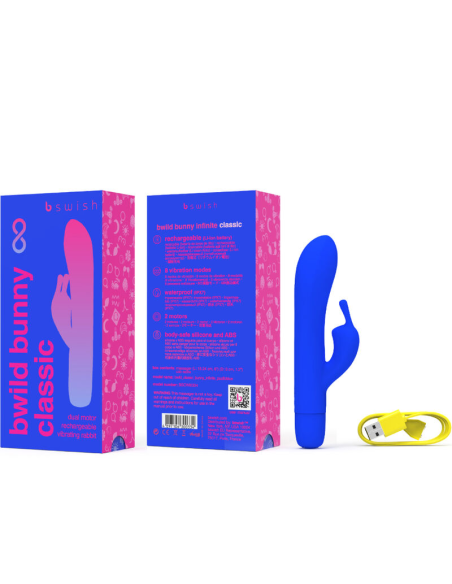 B SWISH - BWILD BUNNY INFINITE CLASSIC VIBRADOR RECARGABLE SILICONA AZUL