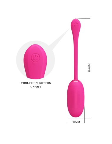 PRETTY LOVE - DOREEN HUEVO VIBRADOR RECARGABLE MAGENTA CONTROL REMOTO