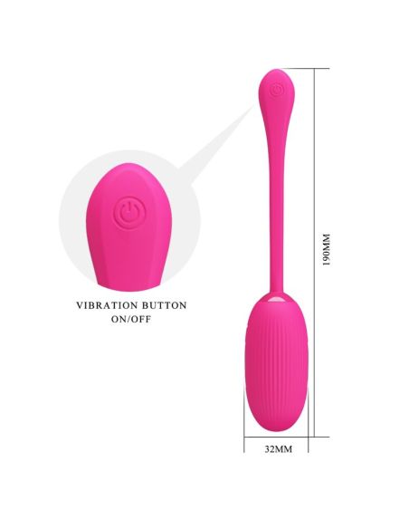 PRETTY LOVE - DOREEN HUEVO VIBRADOR RECARGABLE MAGENTA CONTROL REMOTO